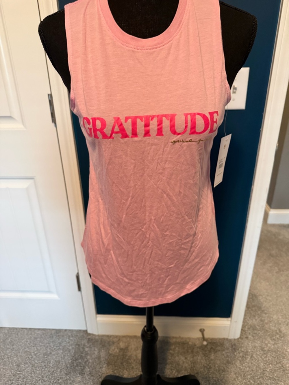 Spiritual Gangster Pink 'Gratitude' Graphic Tank